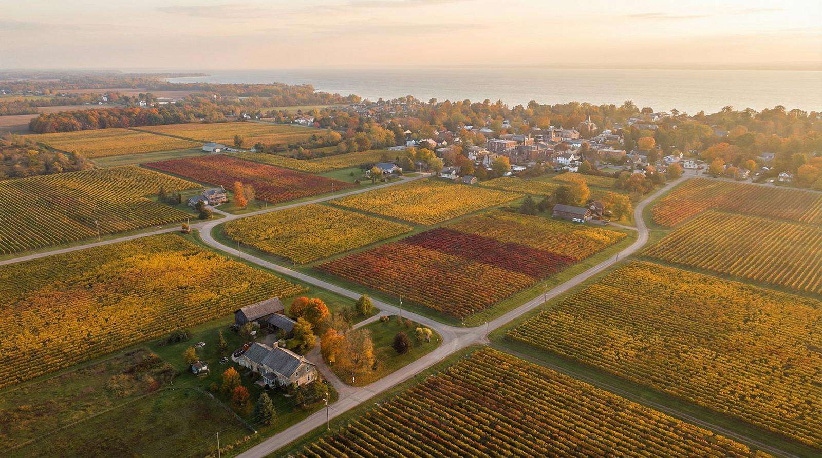 尼亚加拉半岛航拍 - 加拿大28 产区全景